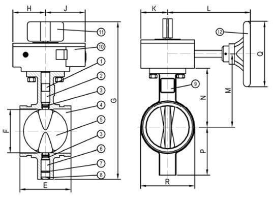 UL FM Grooved-end Butterfly Valve with Tamper Switch